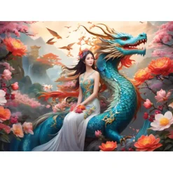 Bluebird Puzzle Puzzle Blue Dragon