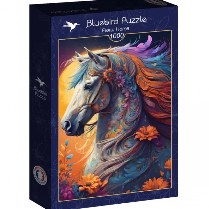 Bluebird Puzzle Puzzle Floral Horse