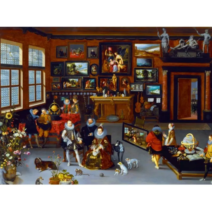Bluebird Puzzle Puzzle Hieronymus Francken Iicirca - The Archdukes Albert and Isabella Visiting a Collector's Cabinet, 1623