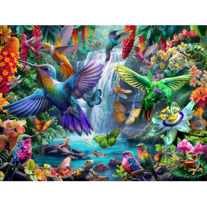 Bluebird Puzzle Puzzle Tropical Hummingbirds