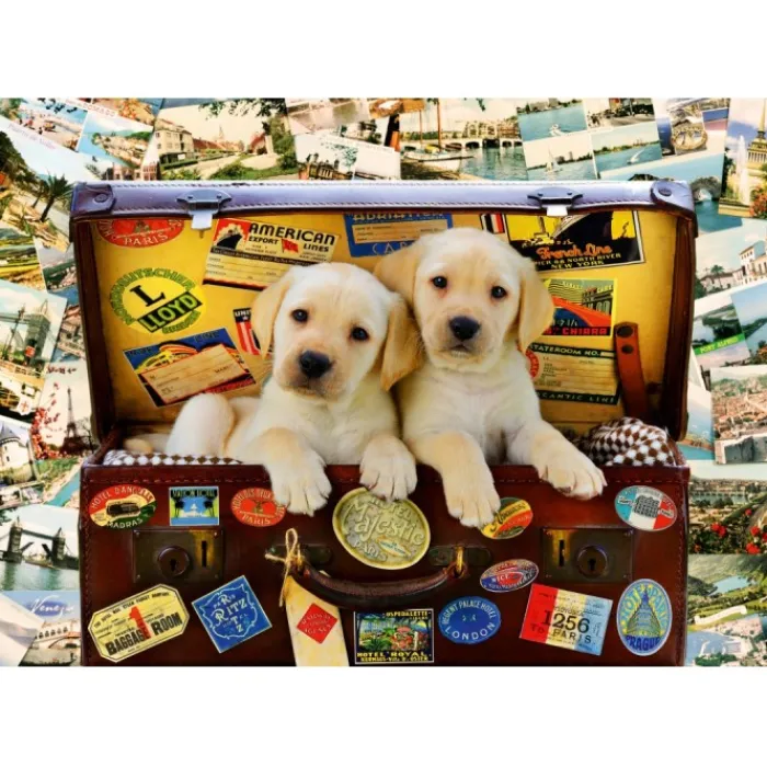 Bluebird Puzzle Puzzle Two Travel Puppies