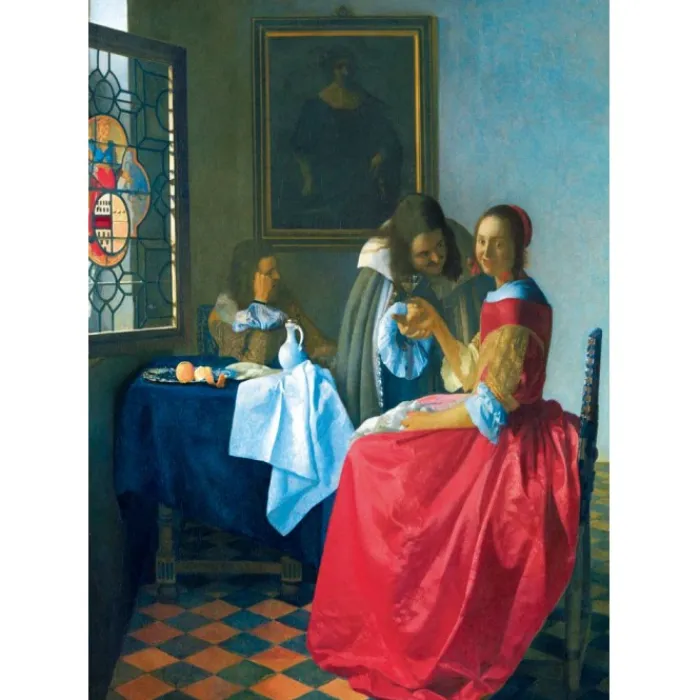 Bluebird Puzzle Puzzle Vermeer- The Girl with the Wine Glass, 1659