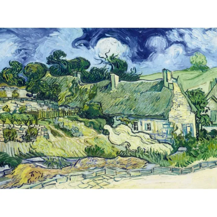 Bluebird Puzzle Puzzle Vincent Van Gogh - Thatched Cottages at Cordeville, 1890