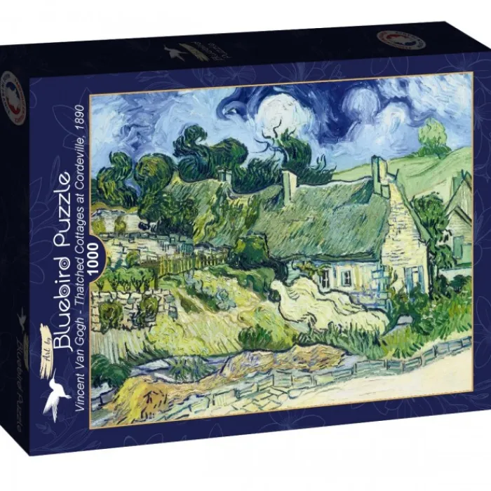 Bluebird Puzzle Puzzle Vincent Van Gogh - Thatched Cottages at Cordeville, 1890